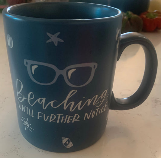 Beaching Until Further Notice Large Stoneware Mug