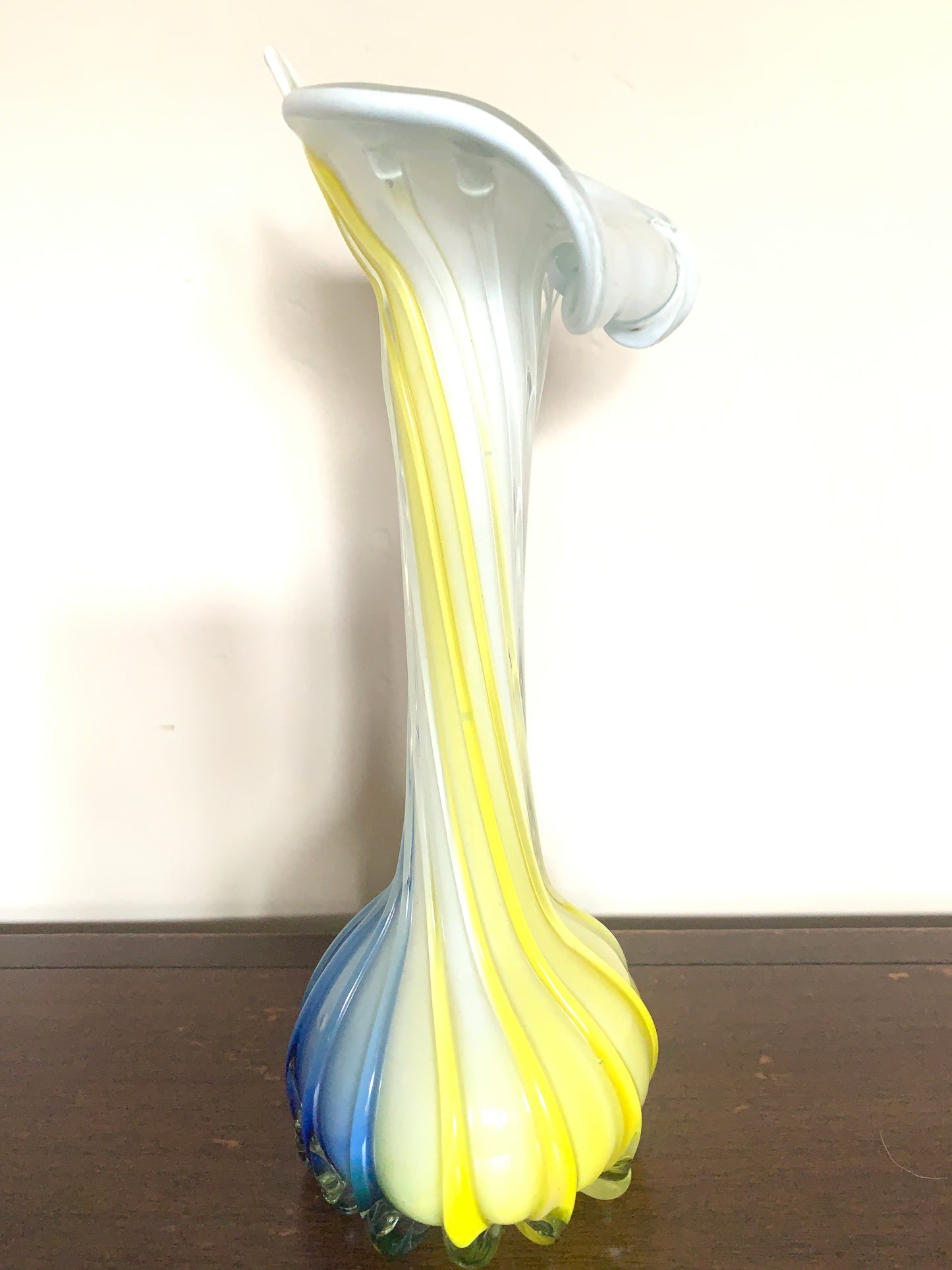 Hand Blown Vintage Jack in the Pulpit Vase, Murano Style
