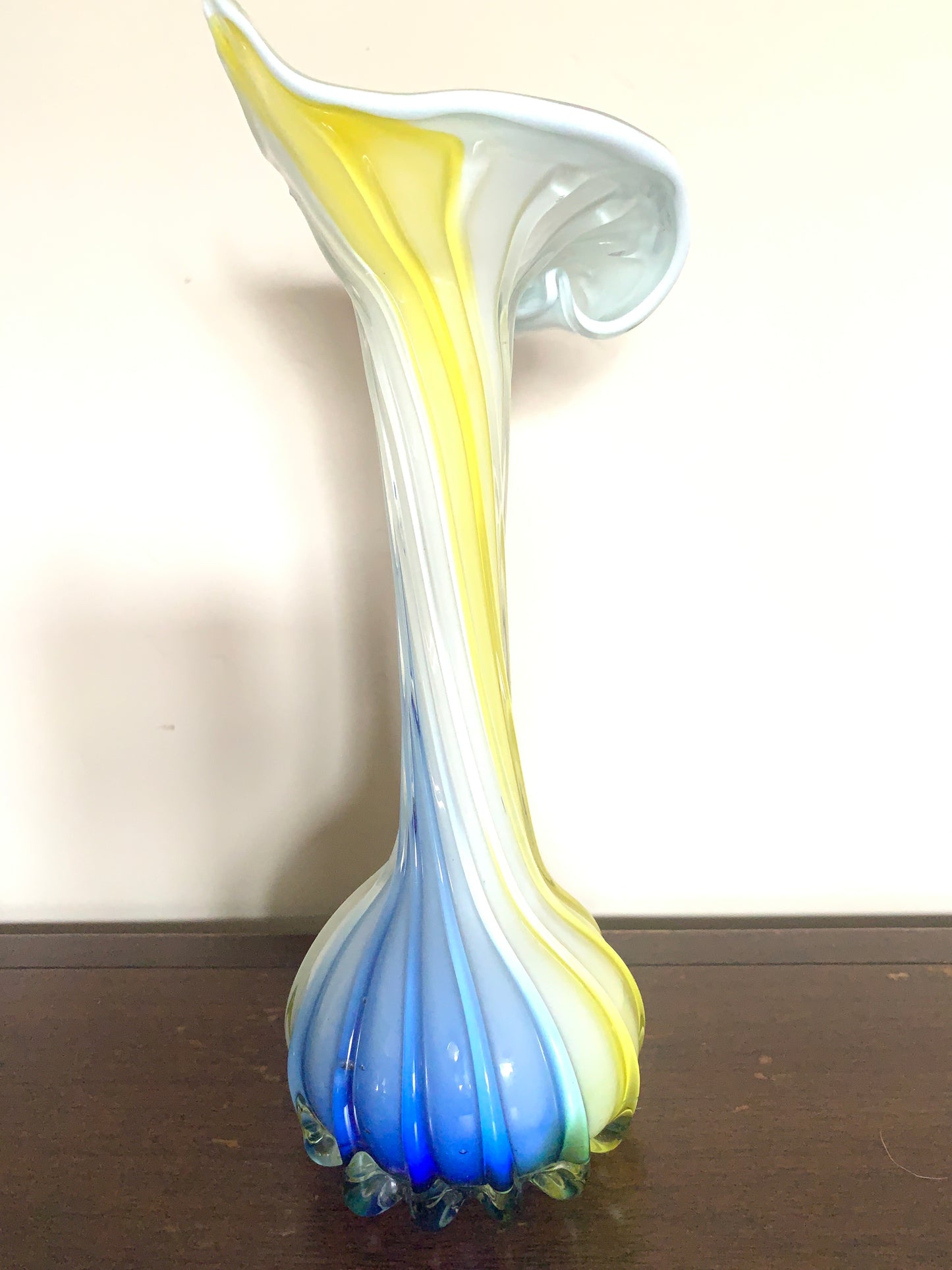 Hand Blown Vintage Jack in the Pulpit Vase, Murano Style