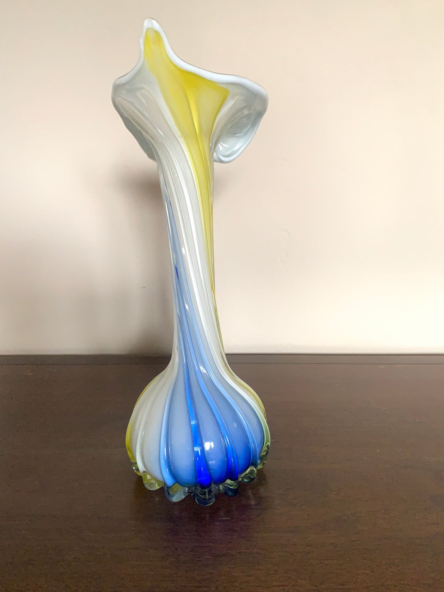 Hand Blown Vintage Jack in the Pulpit Vase, Murano Style