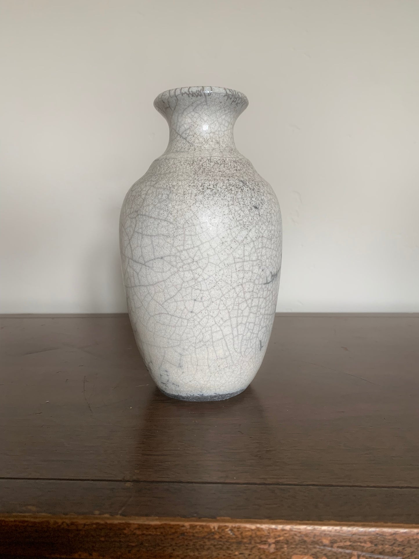 Cream Crackle Studio Vase