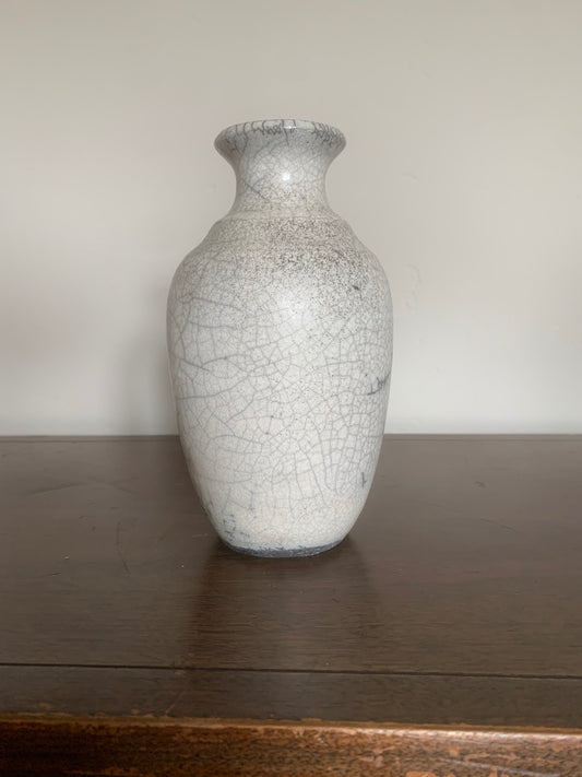 Cream Crackle Studio Vase