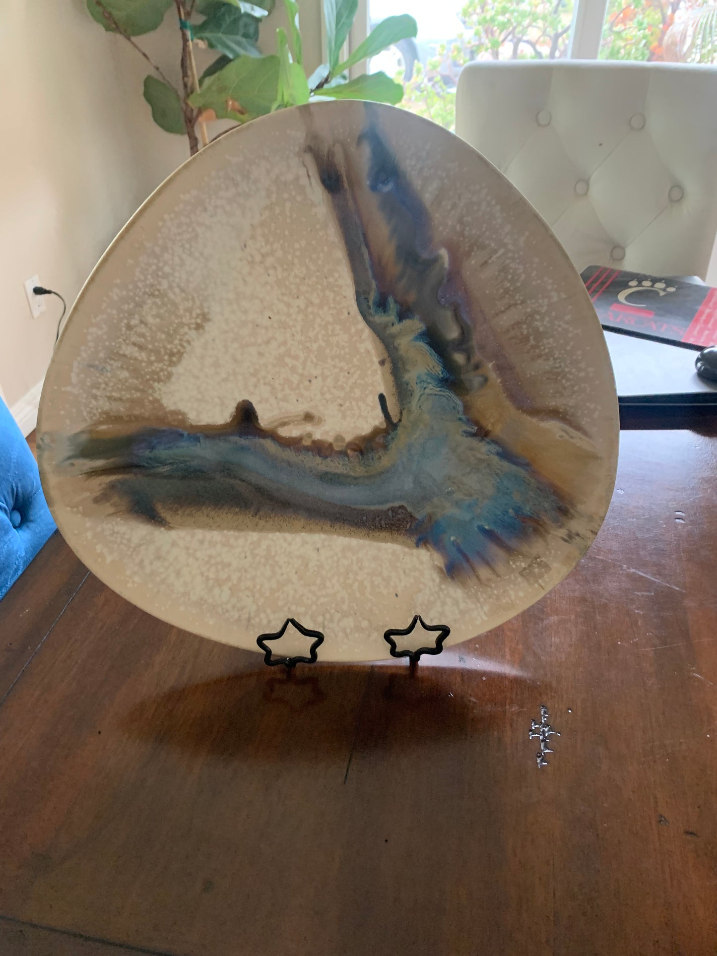 Handcrafted Studio Pottery Platter - Signed