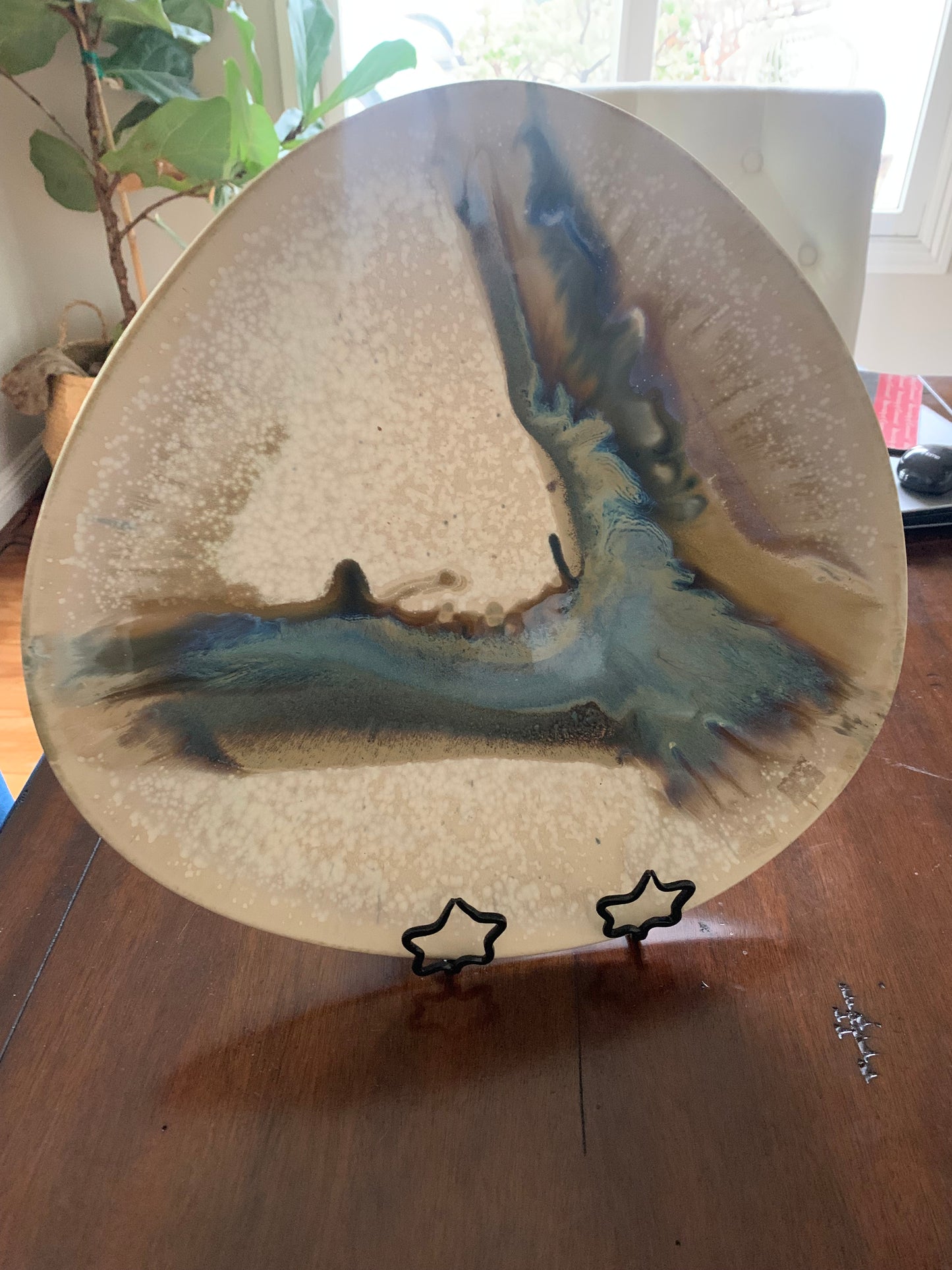 Handcrafted Studio Pottery Platter - Signed