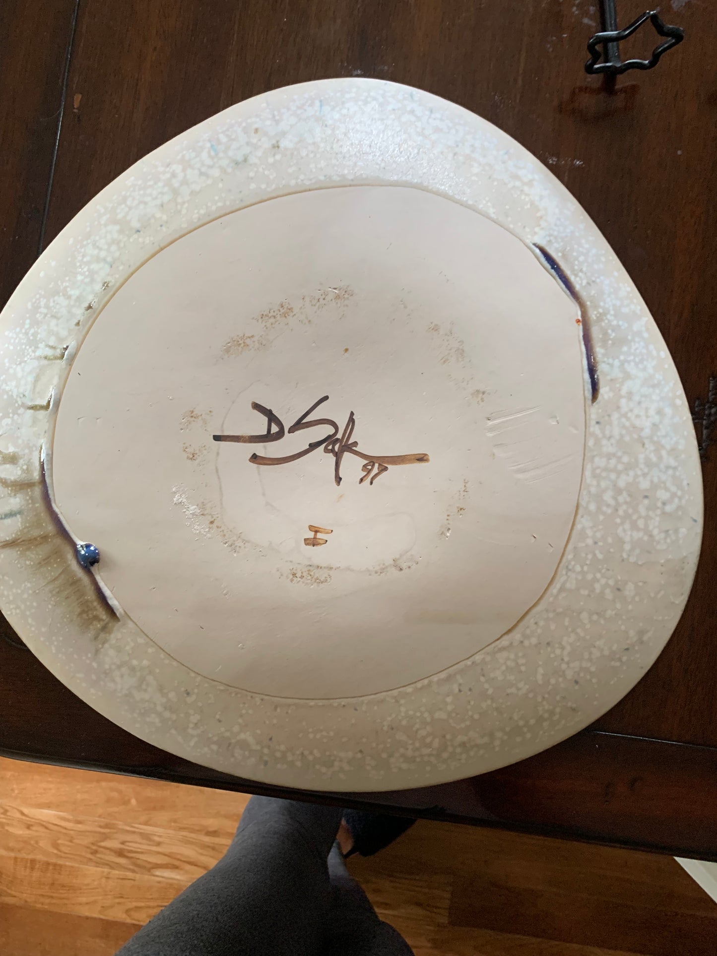 Handcrafted Studio Pottery Platter - Signed