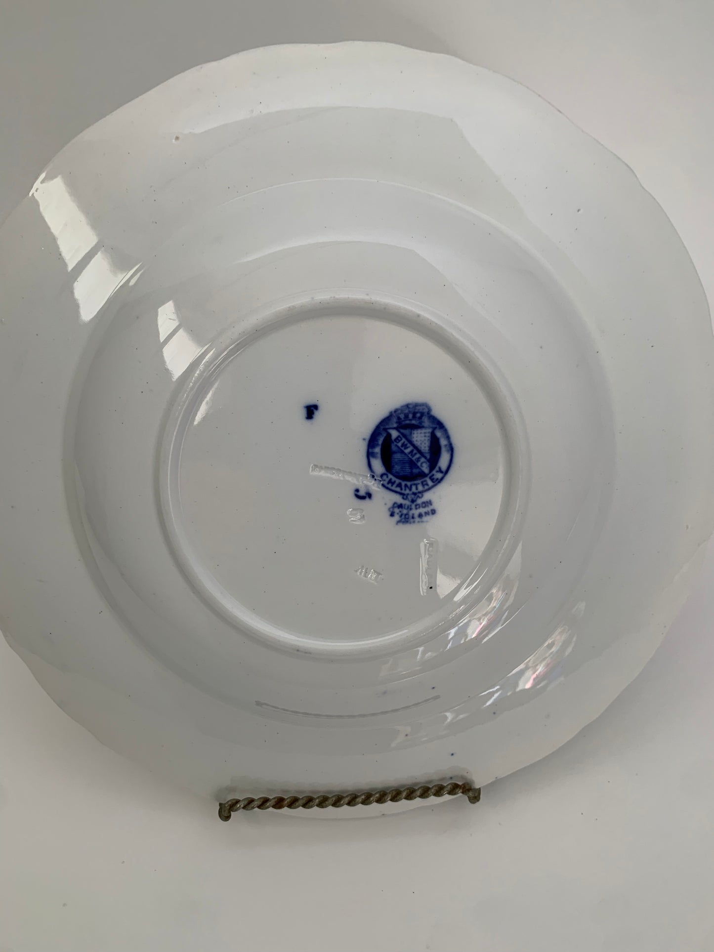 Flow Blue Transferware Plates Set of Four, Cauldon England China