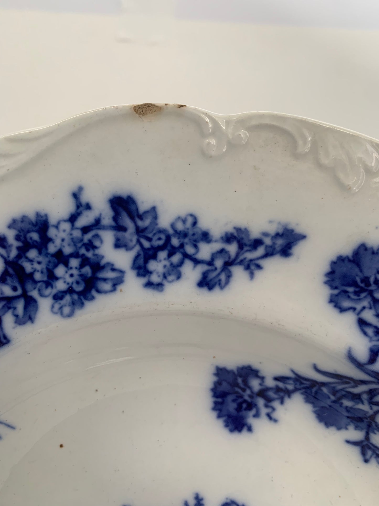 Flow Blue Transferware Plates Set of Four, Cauldon England China