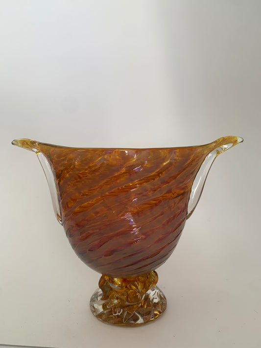 Gorgeous Vintage Hand-Blown Art Glass Vase