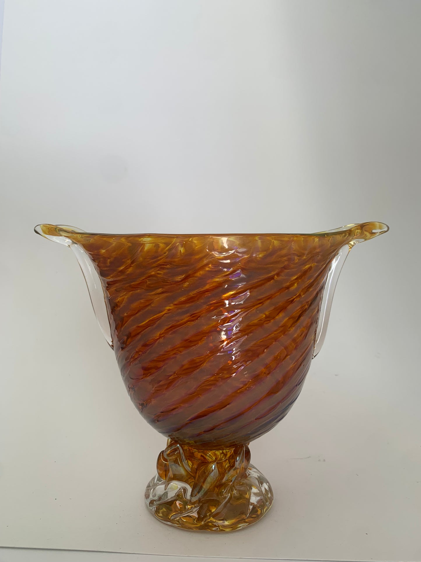 Gorgeous Vintage Hand-Blown Art Glass Vase
