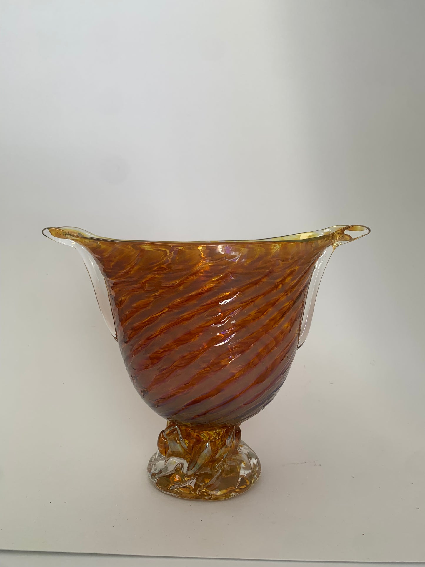 Gorgeous Vintage Hand-Blown Art Glass Vase