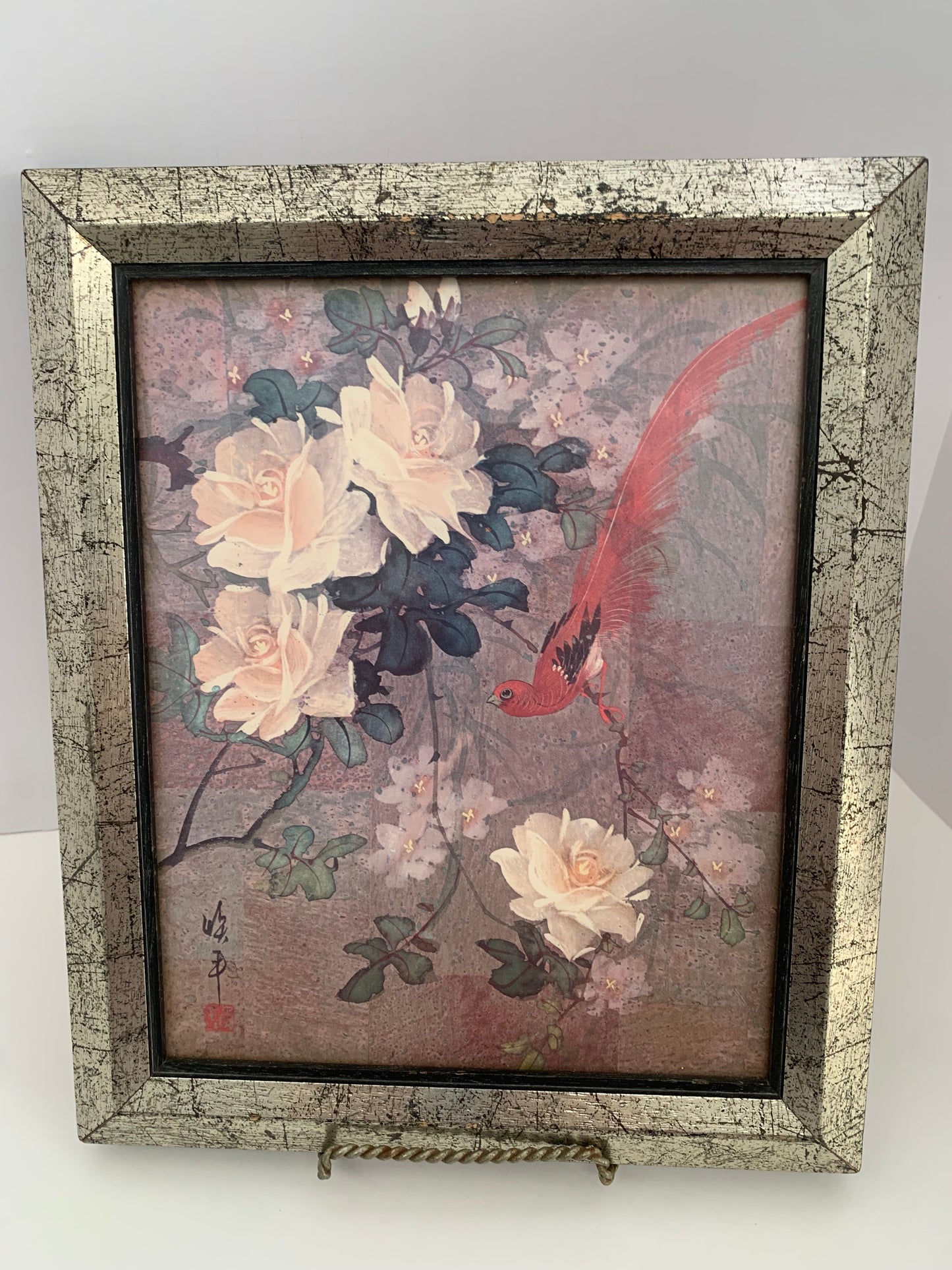 Vintage Gold Framed Pair of Bird Pictures