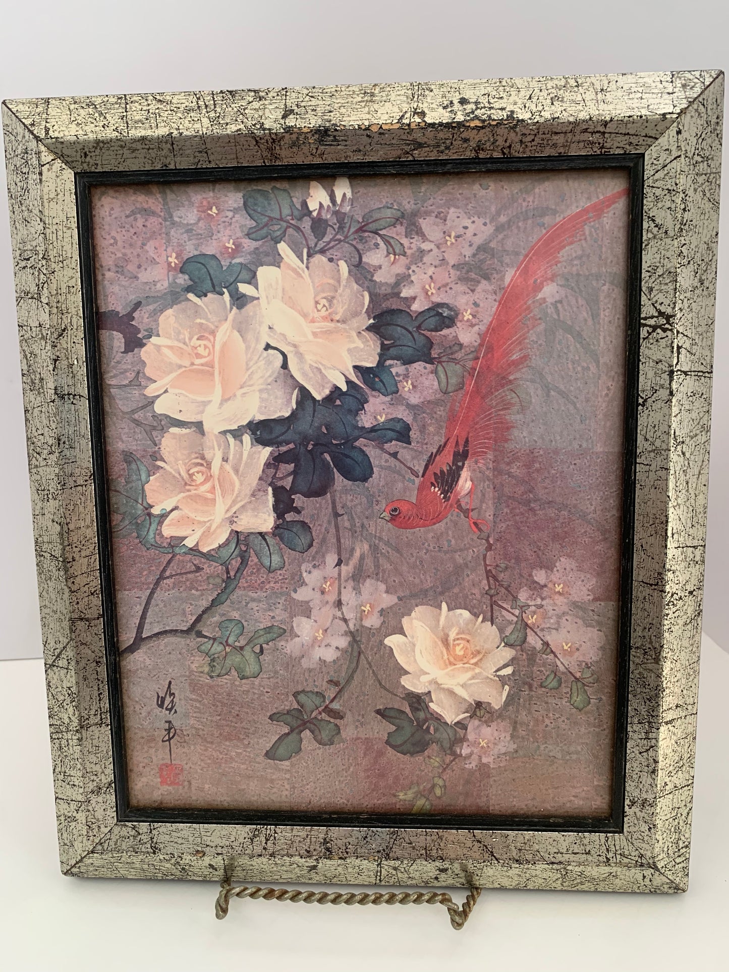 Vintage Gold Framed Pair of Bird Pictures