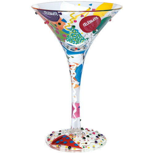 Lolita Celebrate Hand-Painted Martini Glass, Collectible