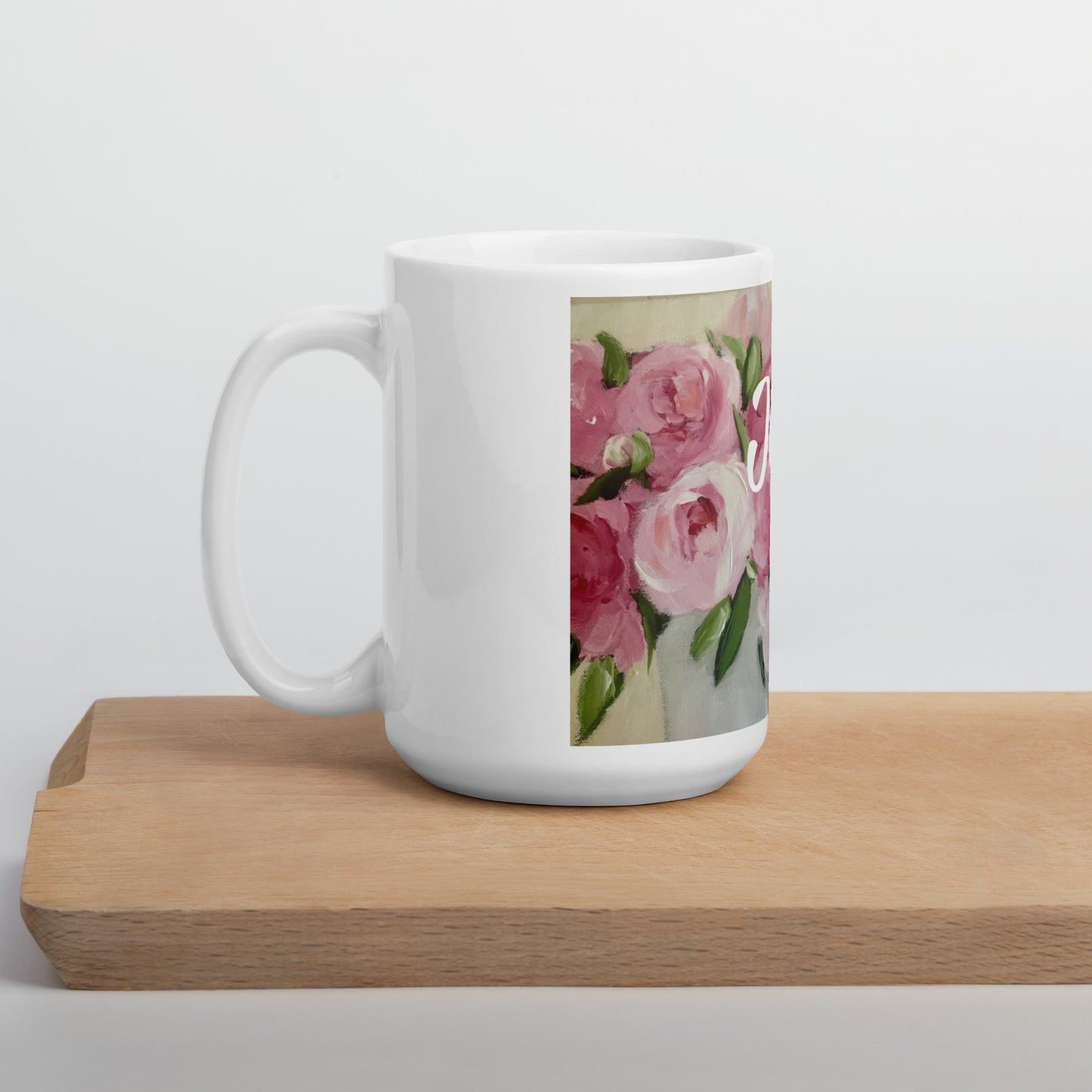 Rose Floral "Joy" Mug