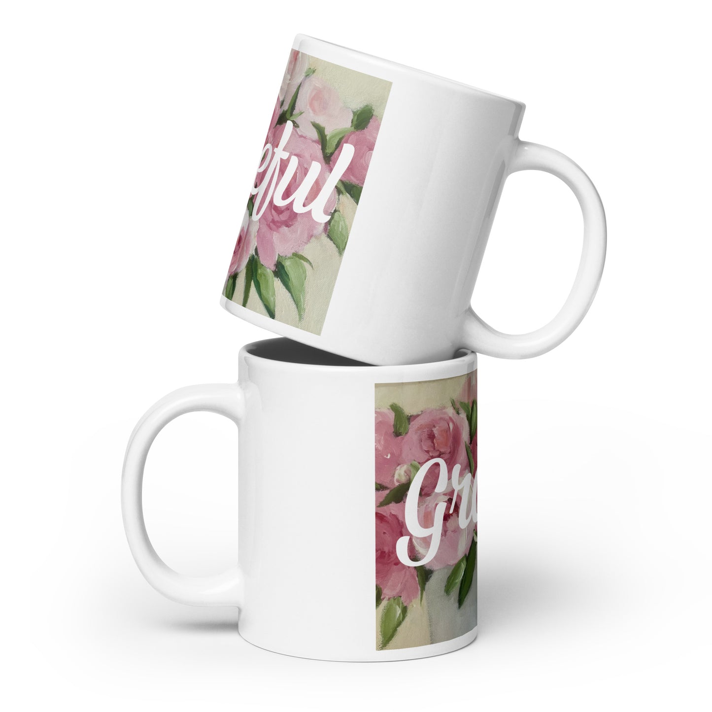 Rose Floral Mug - Grateful
