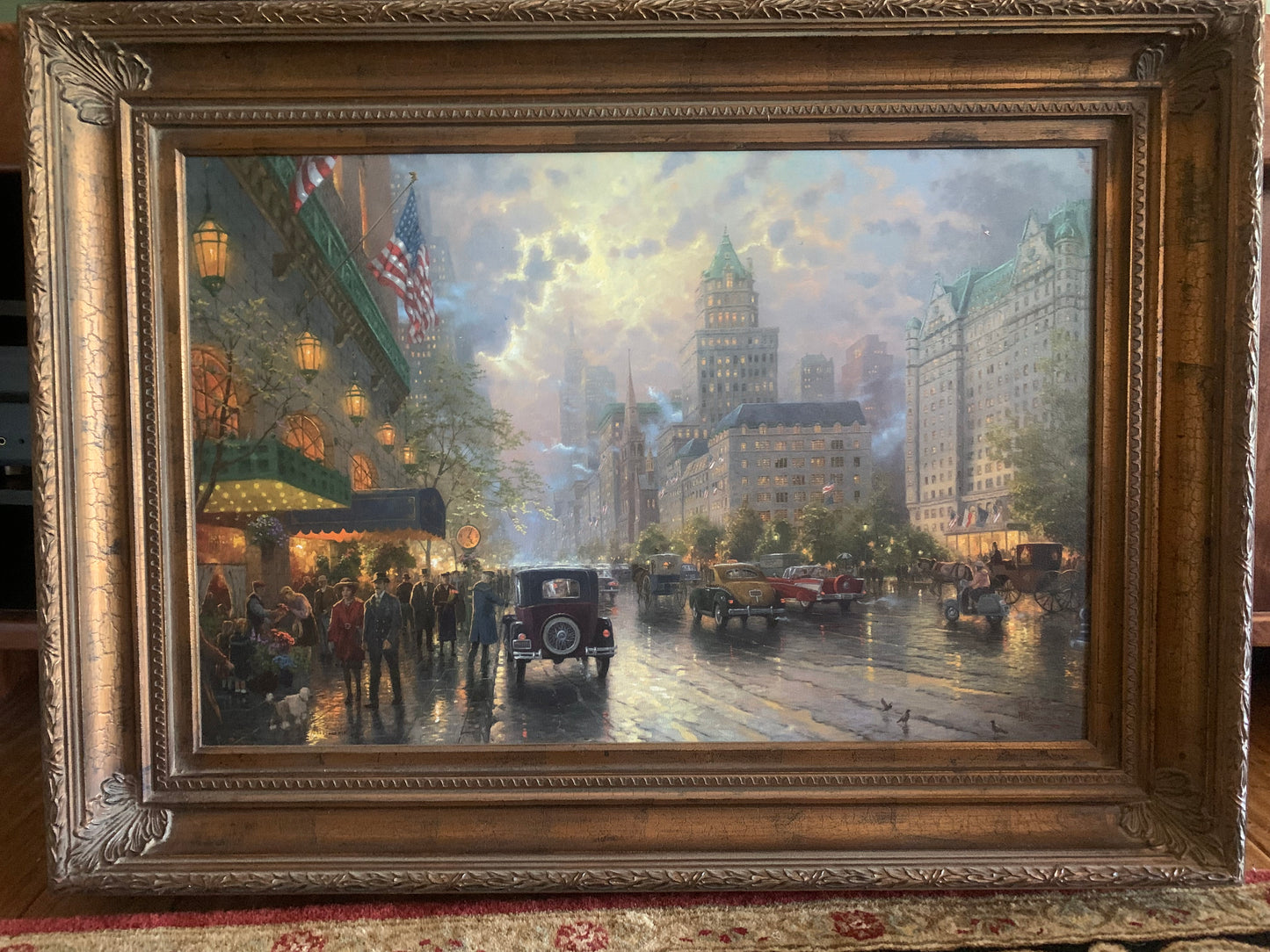 Thomas Kinkade New York, Fifth Ave Beautifully Framed Canvas, Collectible