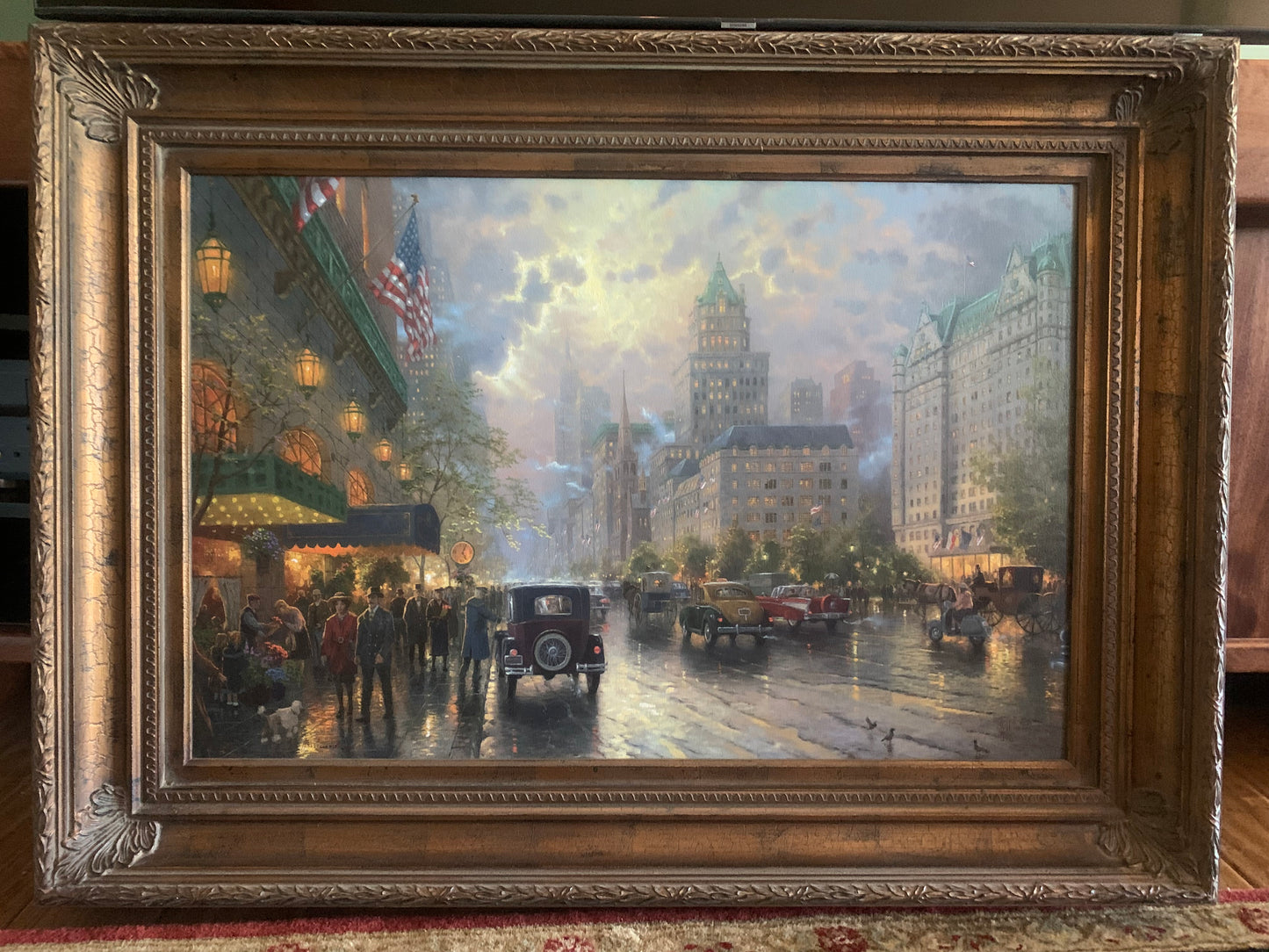 Thomas Kinkade New York, Fifth Ave Beautifully Framed Canvas, Collectible