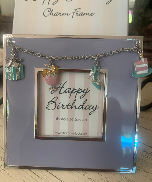 Happy Birthday Charm Picture Frame
