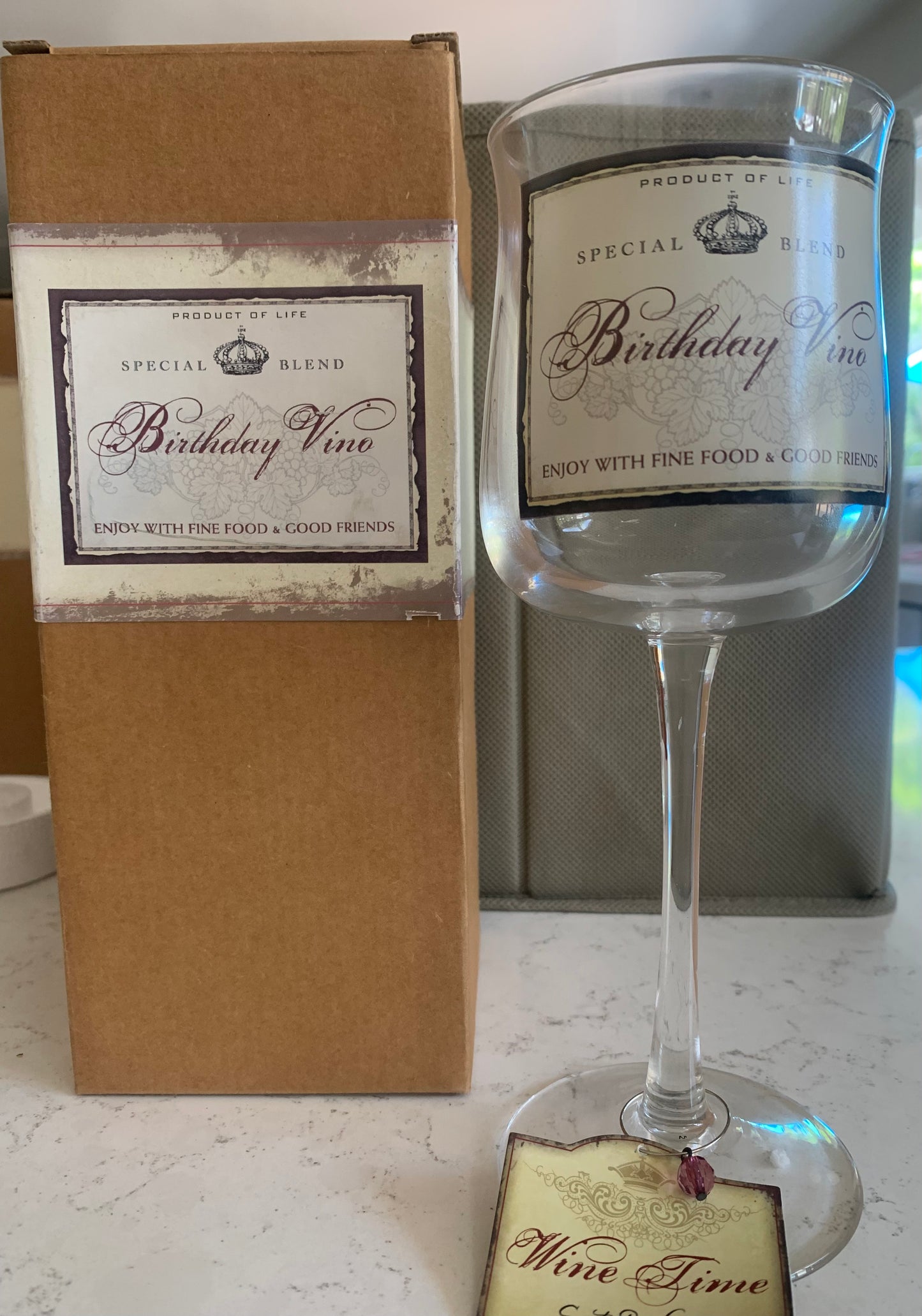 Birthday Vino Wine Glass