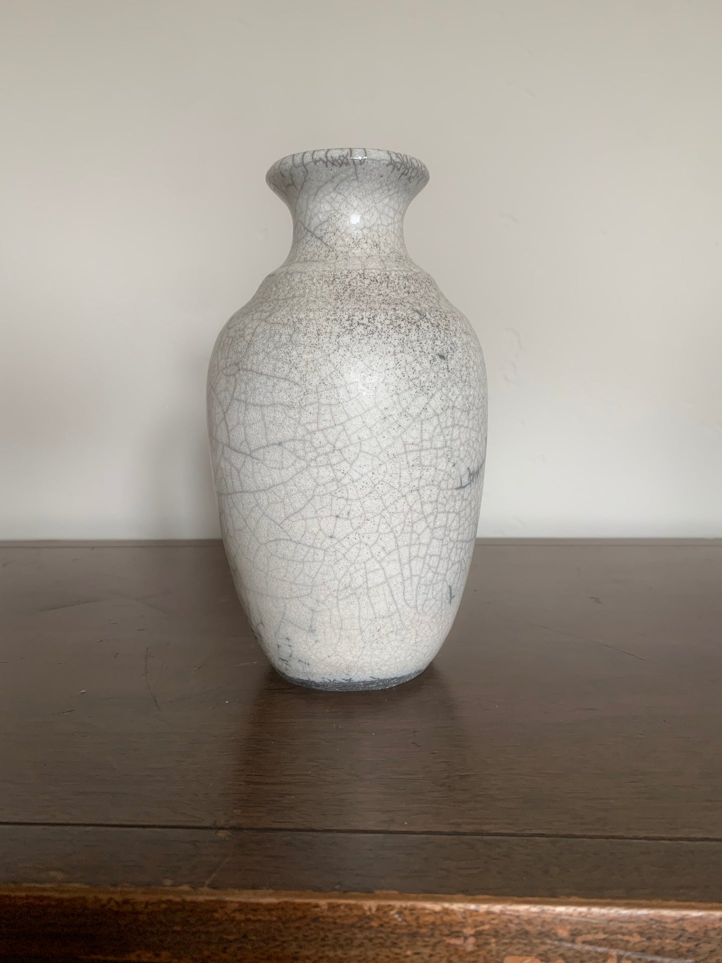 Cream Crackle Studio Vase