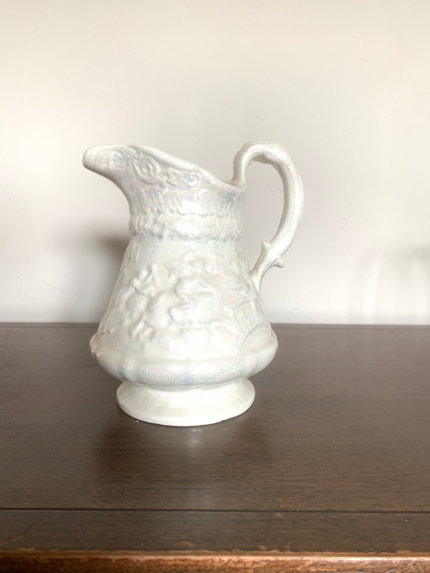 Pearlescent Water Pitcher, Vintage