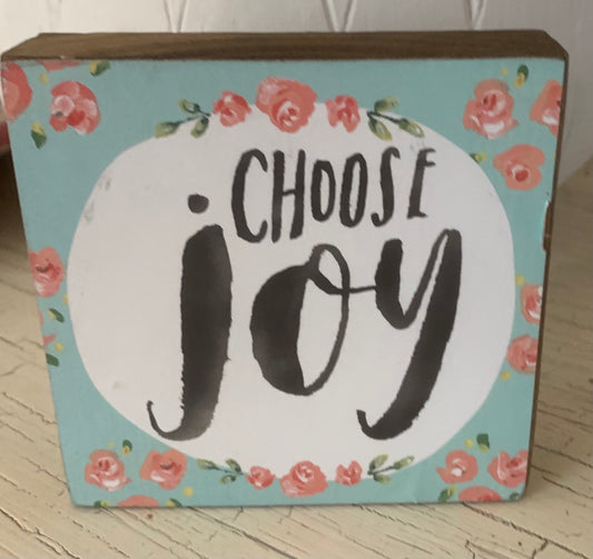 Choose Joy Wood Box Plaque