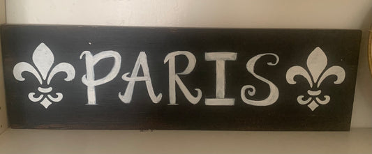 Hand-Painted  Paris Sign