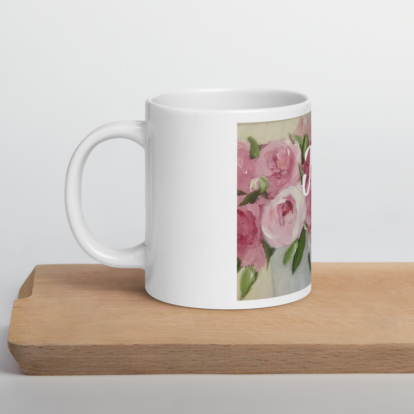 Rose Floral "Joy" Mug