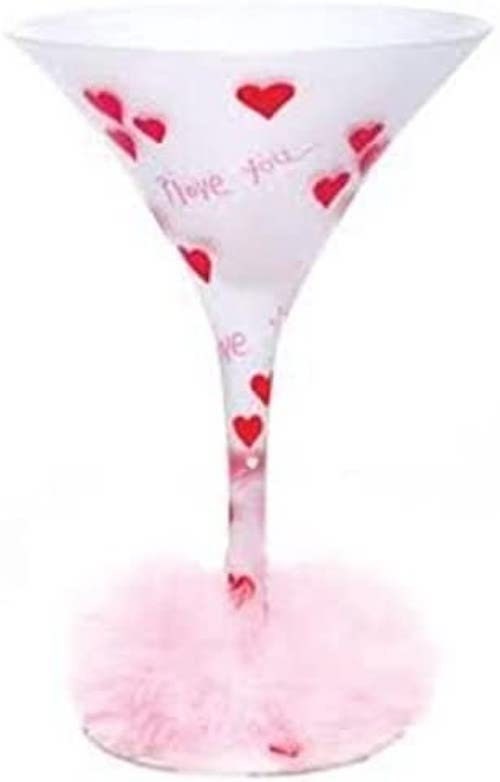 Lolita Hand-Painted Martini Glass - Love, Collectible Item w/Gift Box
